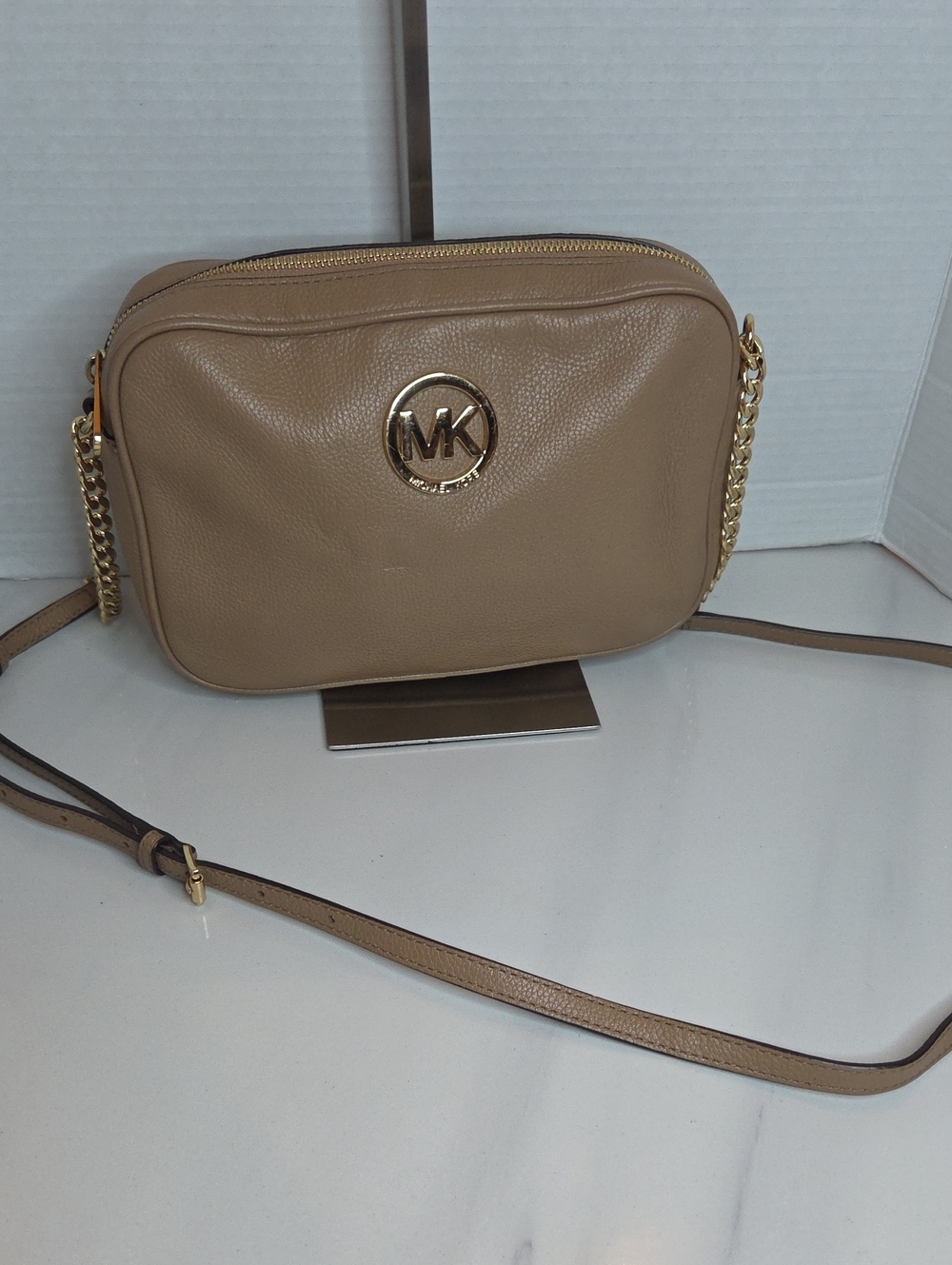 Michael Kors Fulton Pebbled Leather Camera Crossbody Bag